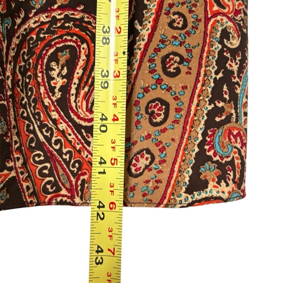 Lauren Ralph Lauren Sleeveless Paisley Faux Wrap Dress Size XL Jersey Stretch - Picture 11 of 13